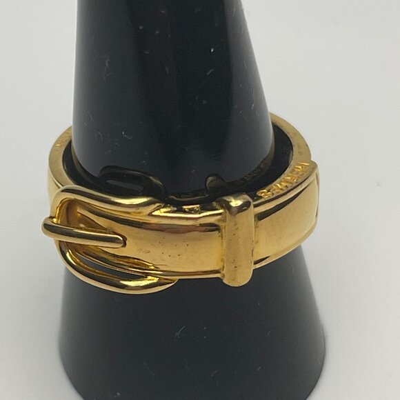 Hermès Gold Plated Buckle Bijouterie Fantaisie Scarf Ring - Preowned - Picture 1 of 9